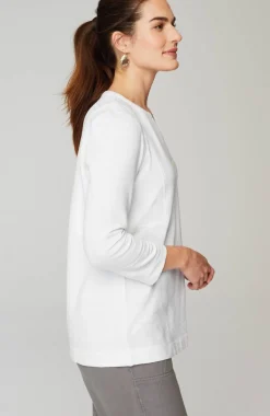 Pure Jill Organically Grown Cotton Buttoned Top