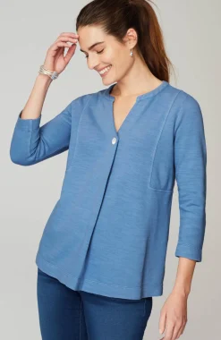 Pure Jill Organically Grown Cotton Buttoned Top