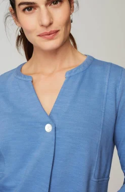 Pure Jill Organically Grown Cotton Buttoned Top
