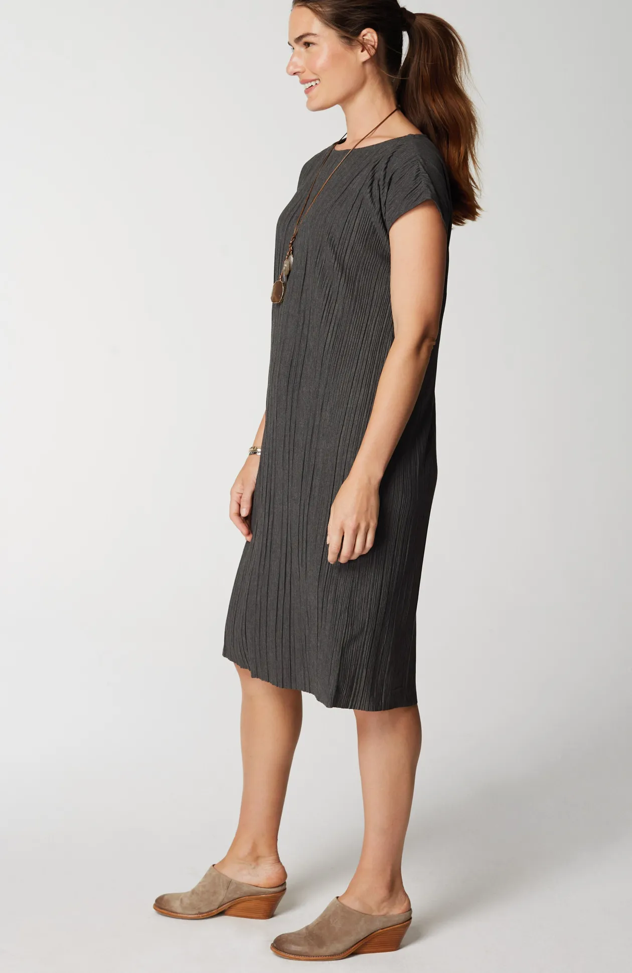Pure Jill Pleated Knit Dress