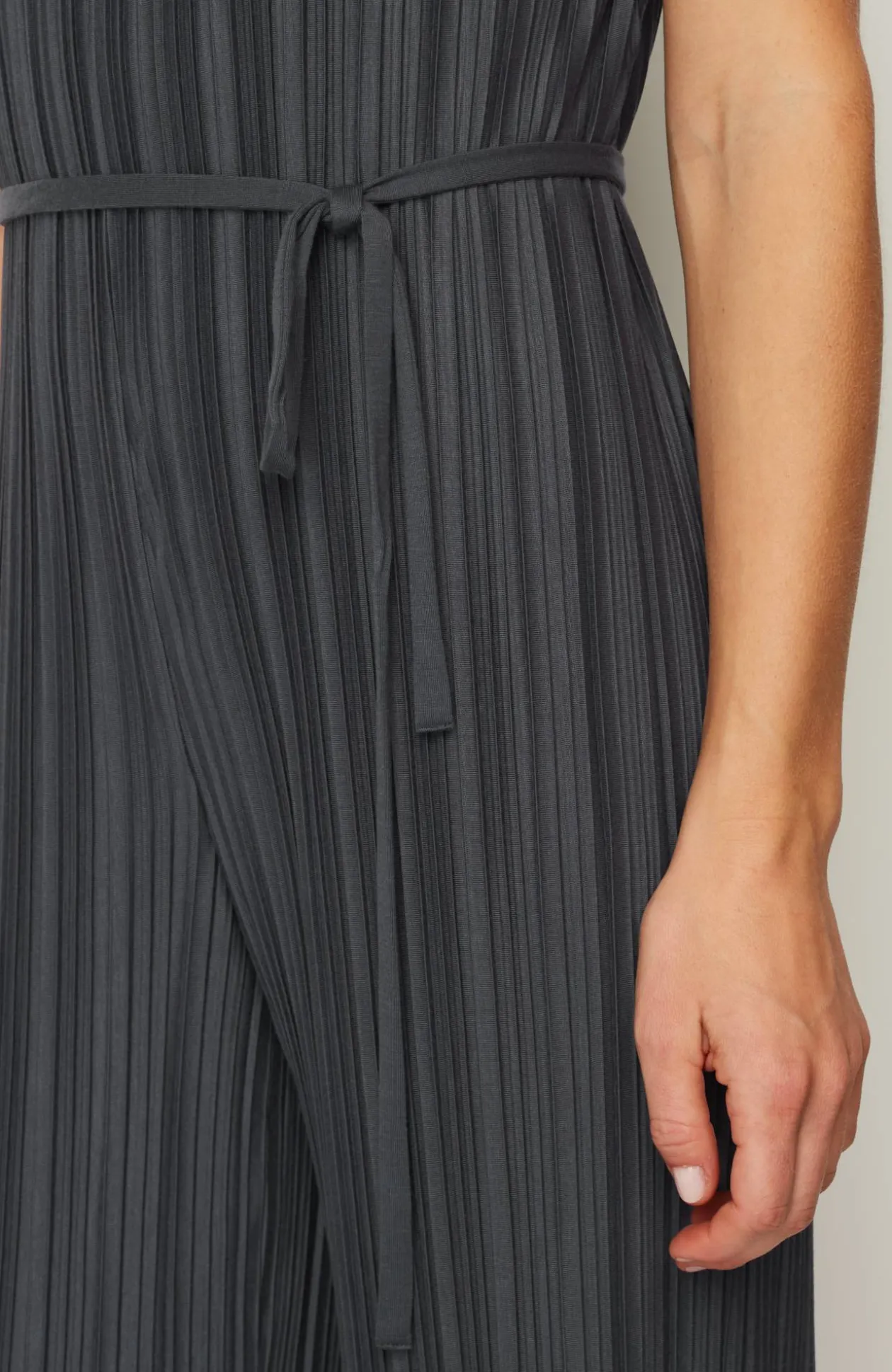Pure Jill Pleated Knit Jumpsuit