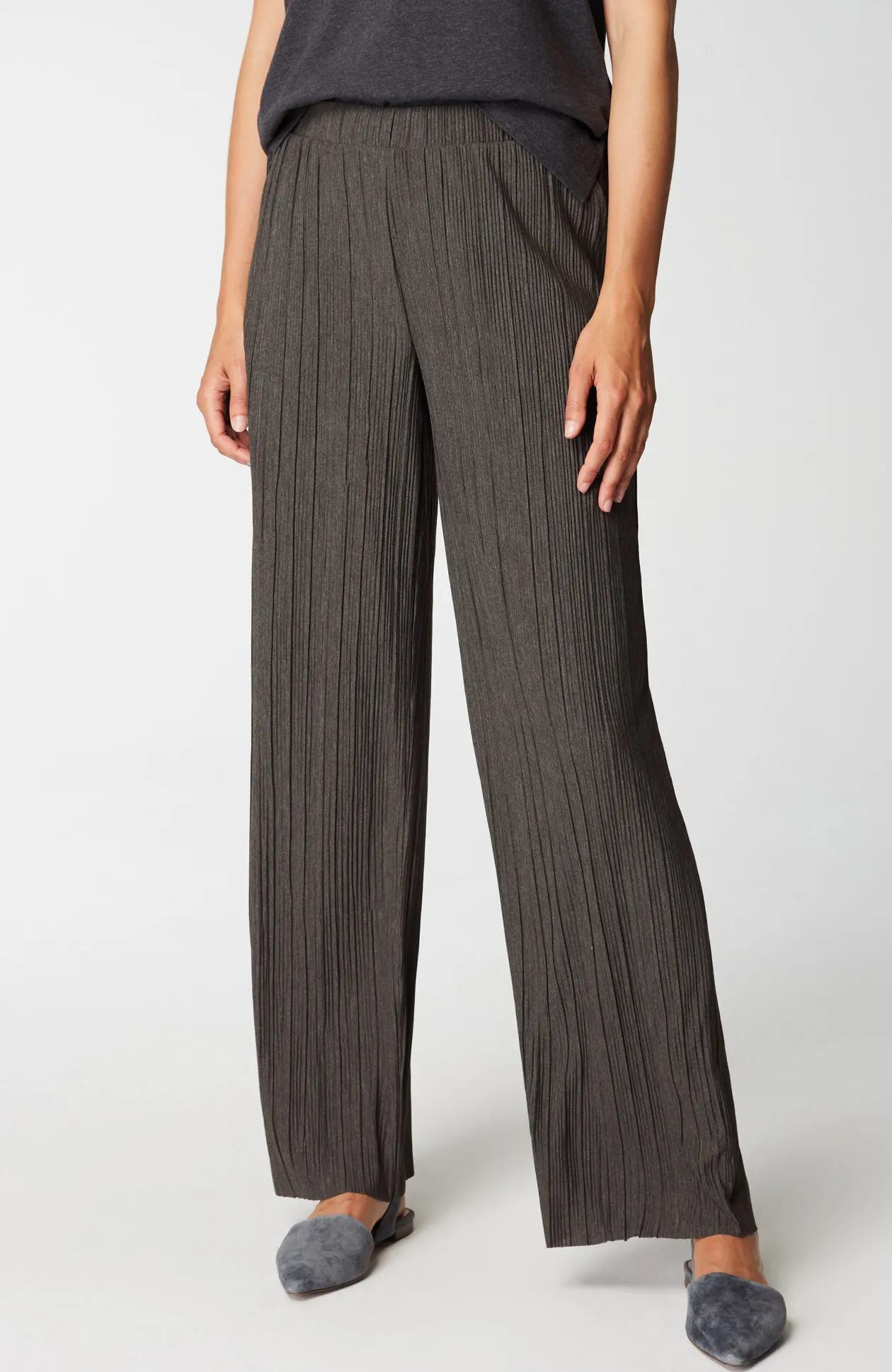 Pure Jill Pleated Wide-Leg Pants