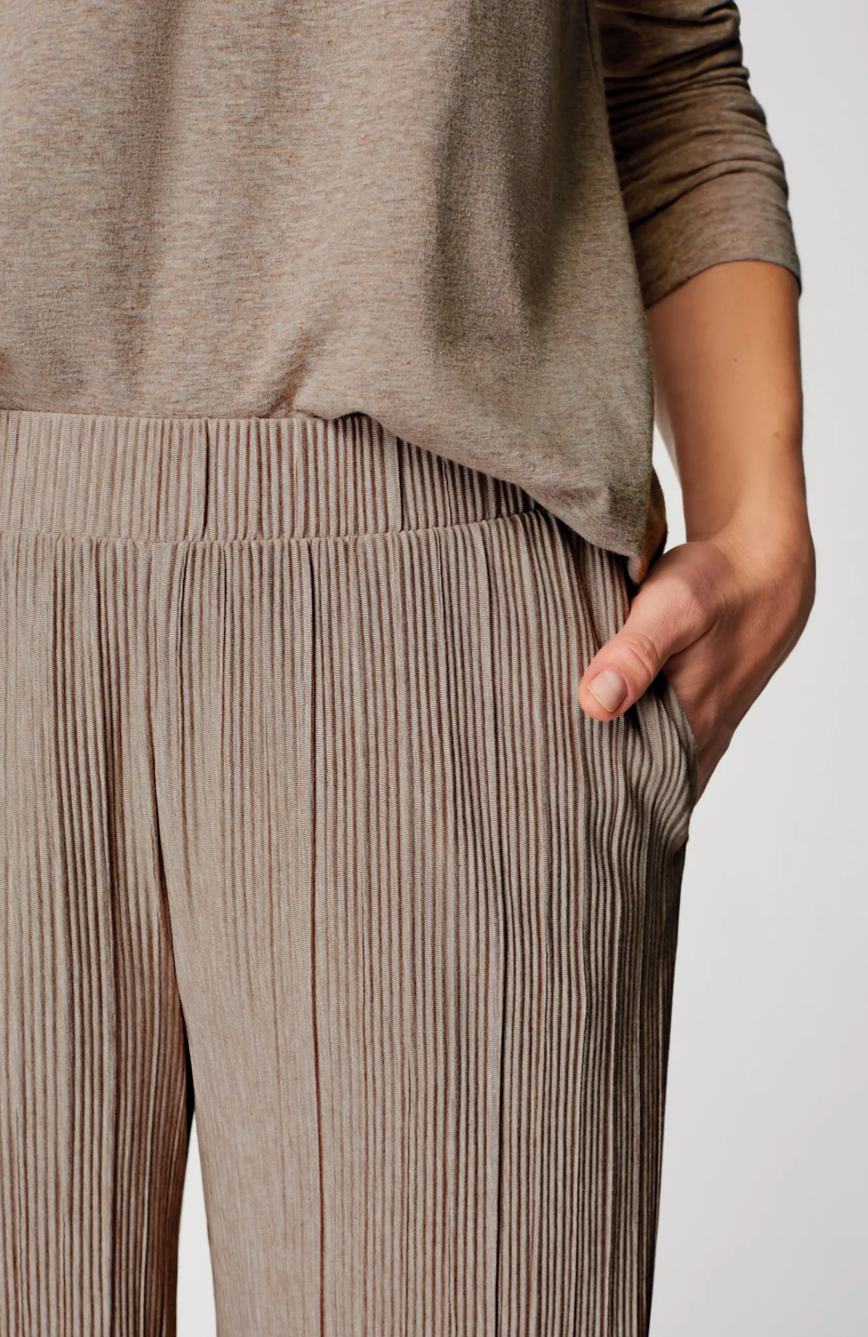 Pure Jill Pleated Wide-Leg Pants