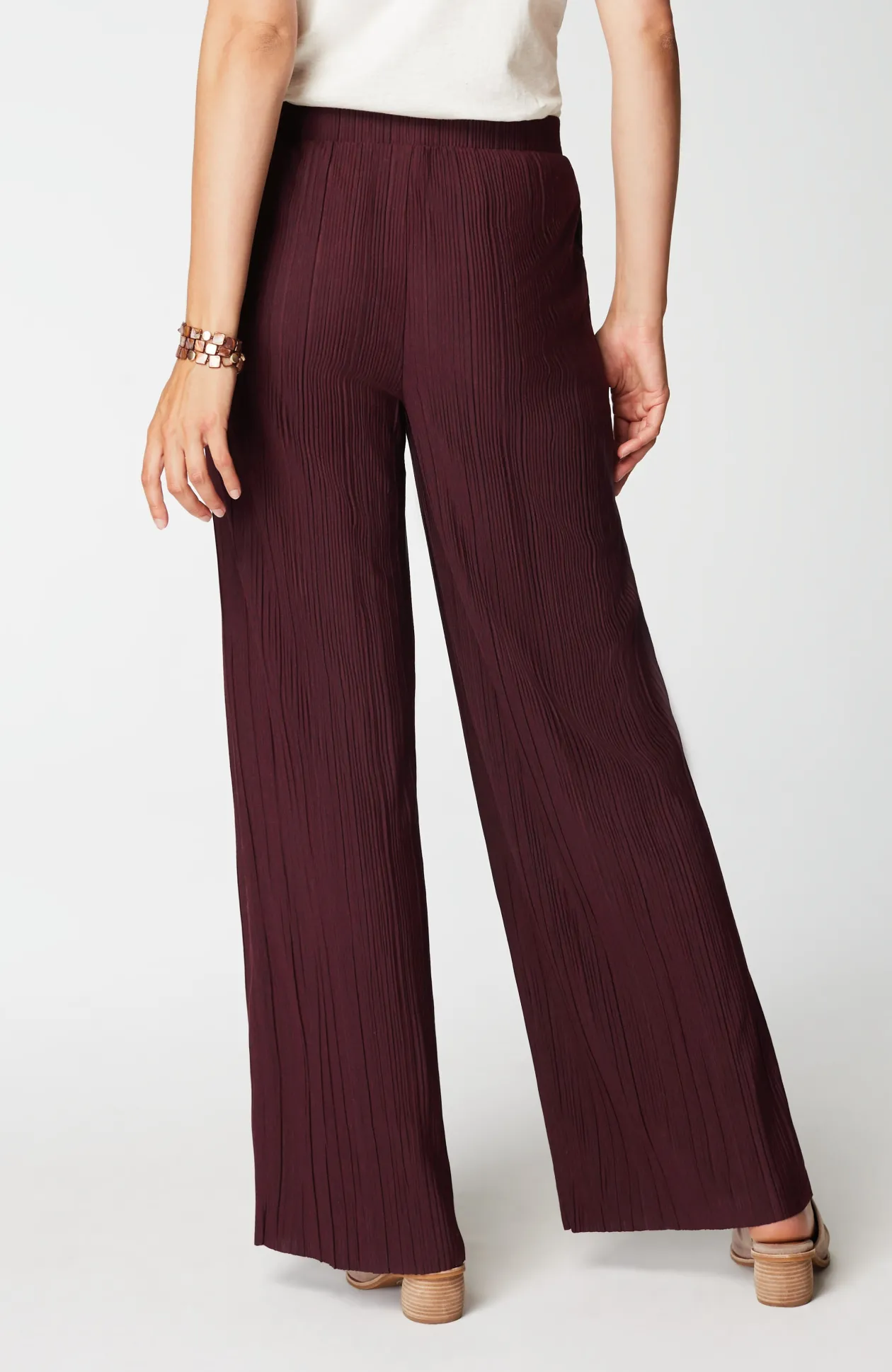 Pure Jill Pleated Wide-Leg Pants