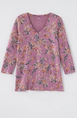 Pure Jill Printed V-Neck Tee