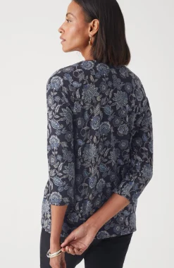 Pure Jill Printed V-Neck Tee