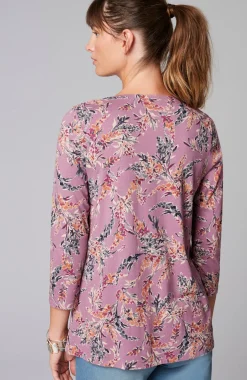 Pure Jill Printed V-Neck Tee
