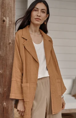 Pure Jill Relaxed Gauze Blazer