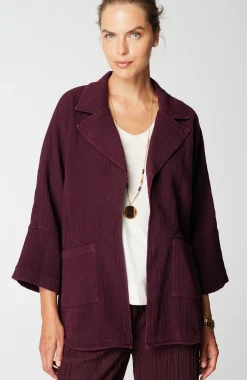 Pure Jill Relaxed Gauze Blazer