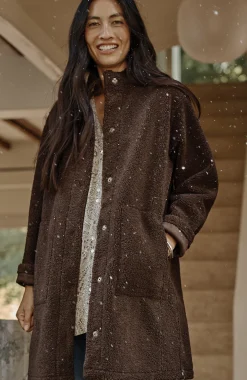 Pure Jill Reversible Long Teddy Coat