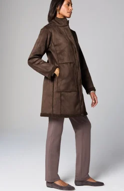 Pure Jill Reversible Long Teddy Coat