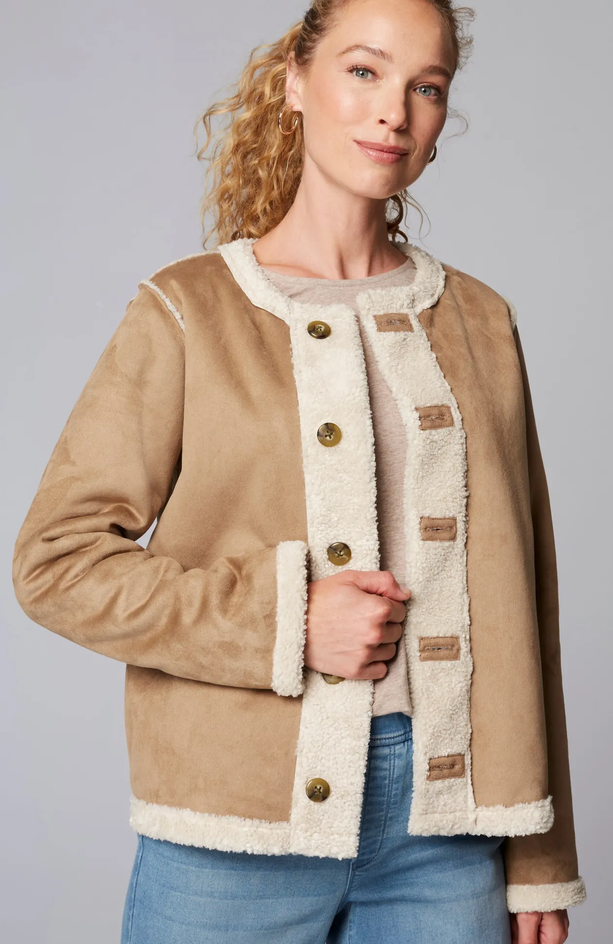 Pure Jill Reversible Teddy Jacket