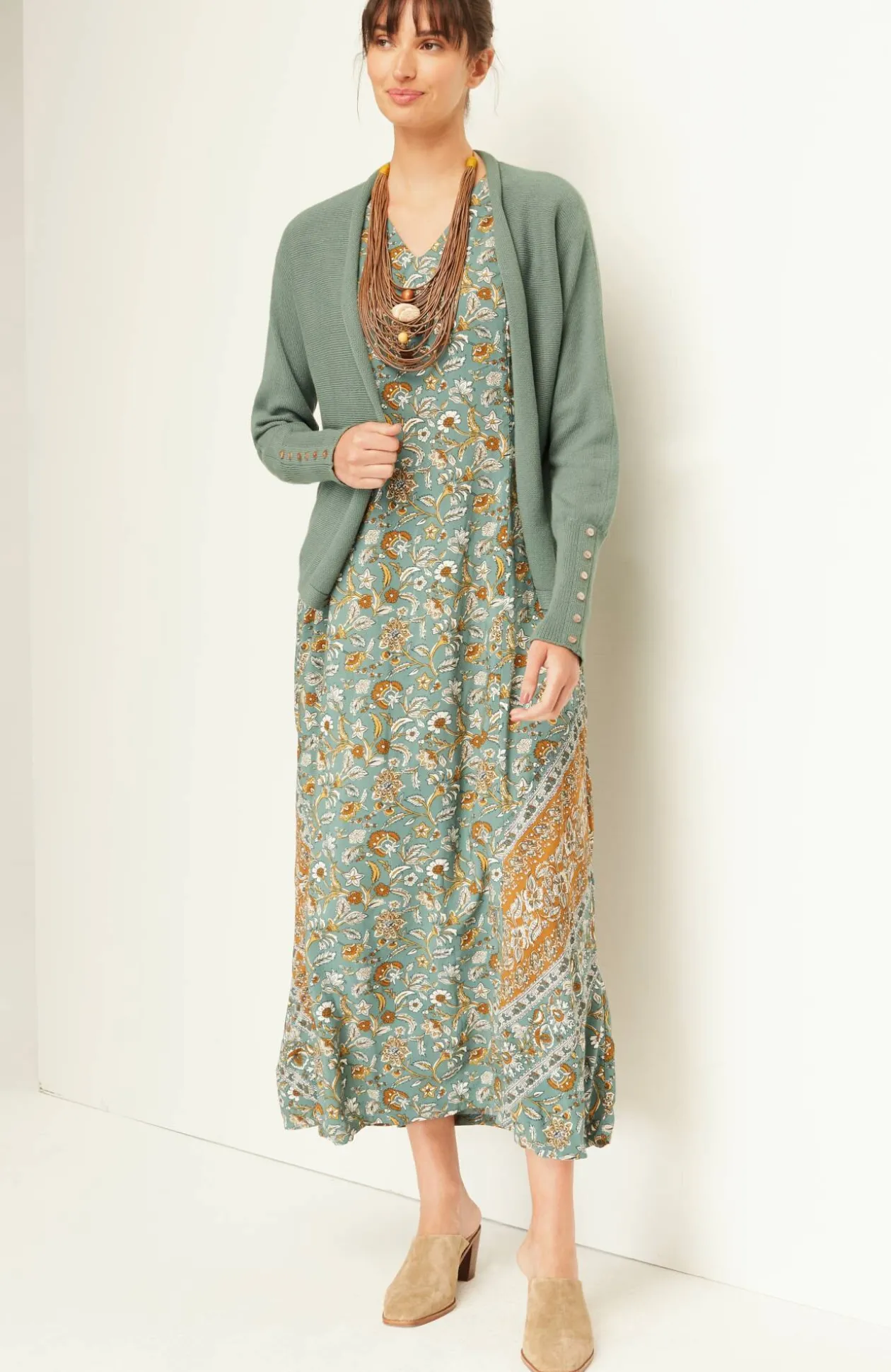 Pure Jill Ribbed Button-Cuffed Cardi