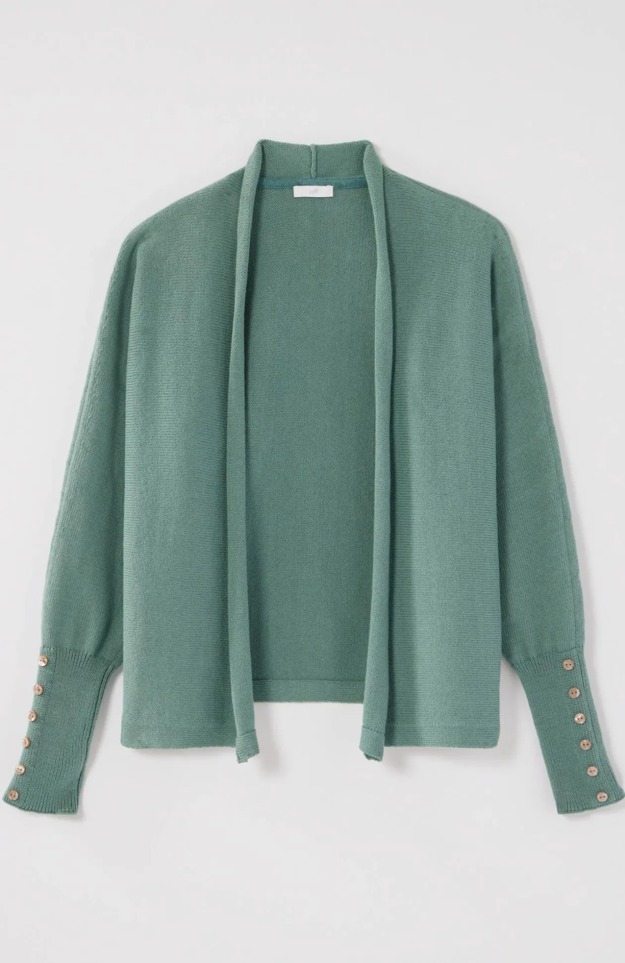 Pure Jill Ribbed Button-Cuffed Cardi