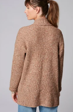 Pure Jill Ribbed-Texture Shawl-Collar Cardi