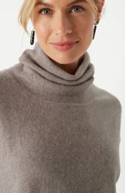 Pure Jill Scrunch-Neck Recycled-Cashmere Sweater