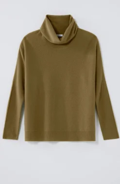 Pure Jill Scrunch-Neck Recycled-Cashmere Sweater
