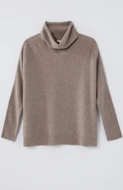 Pure Jill Scrunch-Neck Recycled-Cashmere Sweater