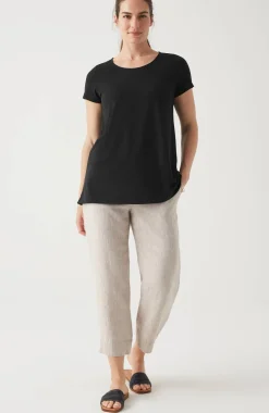 Pure Jill Side-Slit Elliptical Tee