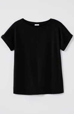 Pure Jill Slub Boat-Neck Tee