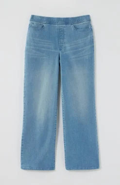 Pure Jill Soft Indigo Wide-Leg Crops