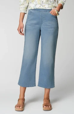 Pure Jill Soft Indigo Wide-Leg Crops