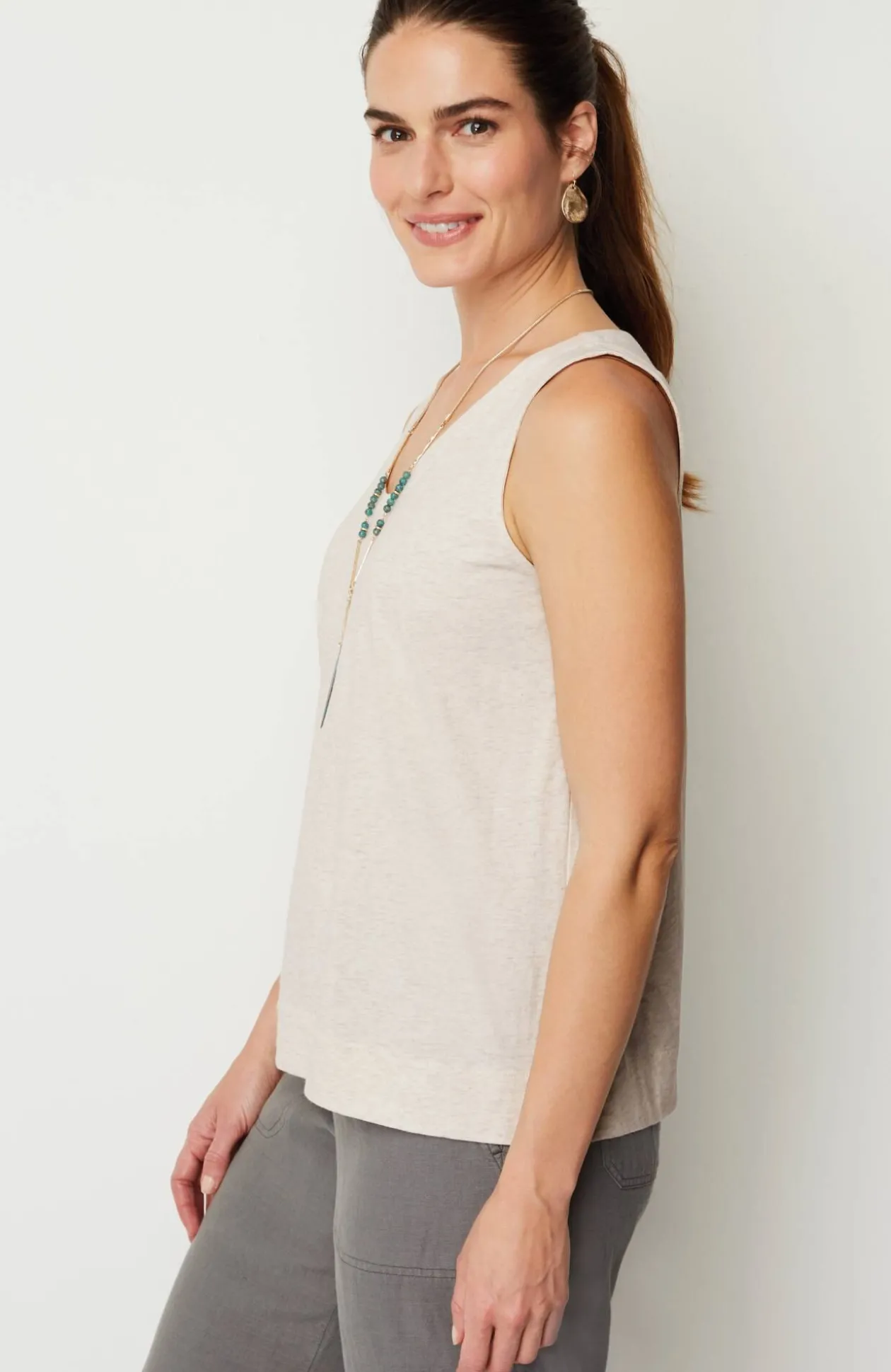 Pure Jill Soft-V-Neck Layering Tank