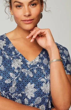 Pure Jill Soft-V-Neck T-Shirt Dress