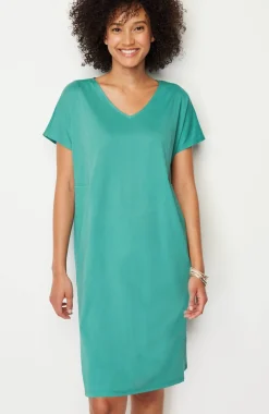 Pure Jill Soft-V-Neck T-Shirt Dress