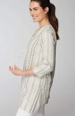 Pure Jill Split-Neck Dobby Tunic