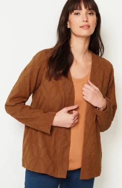 Pure Jill Textured Clip-Jacquard Jacket