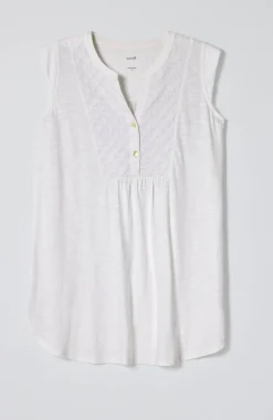 Pure Jill Tonal-Embroidered Tunic