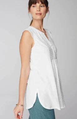 Pure Jill Tonal-Embroidered Tunic