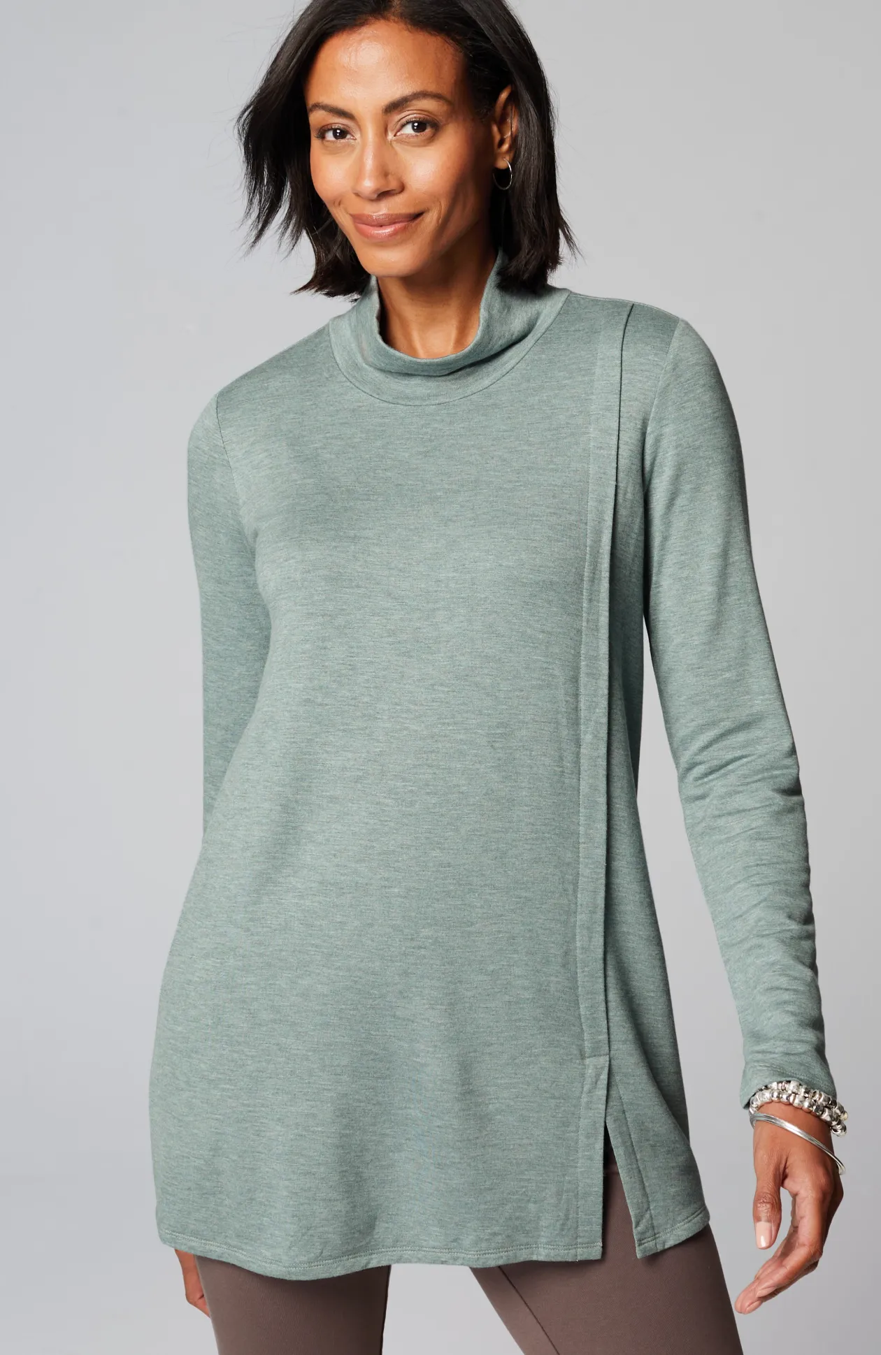 Pure Jill Tranquility Mock-Neck Tunic