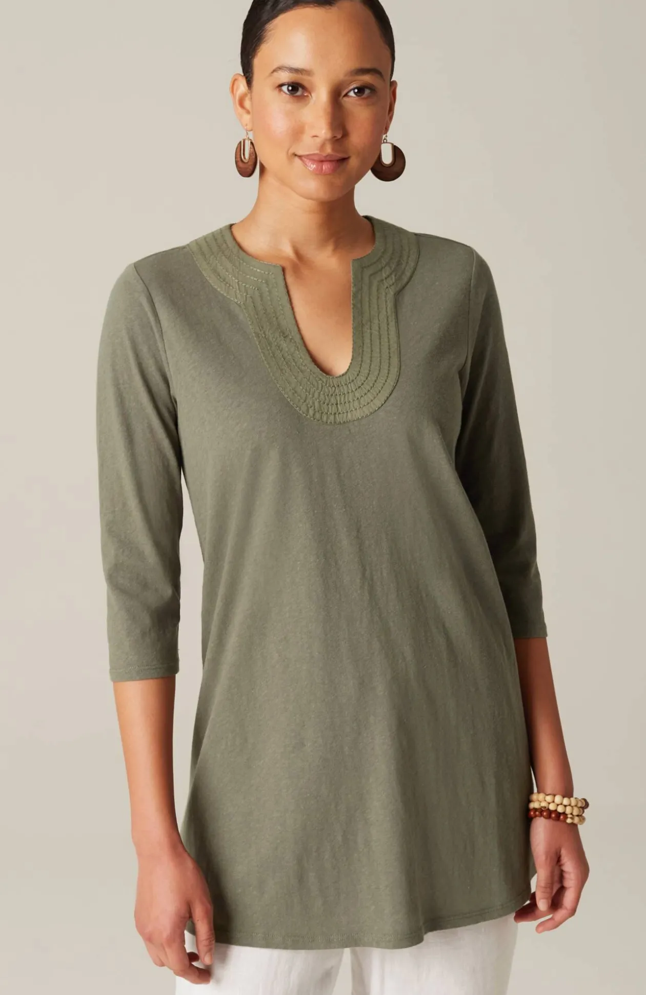 Pure Jill Trapunto Tunic