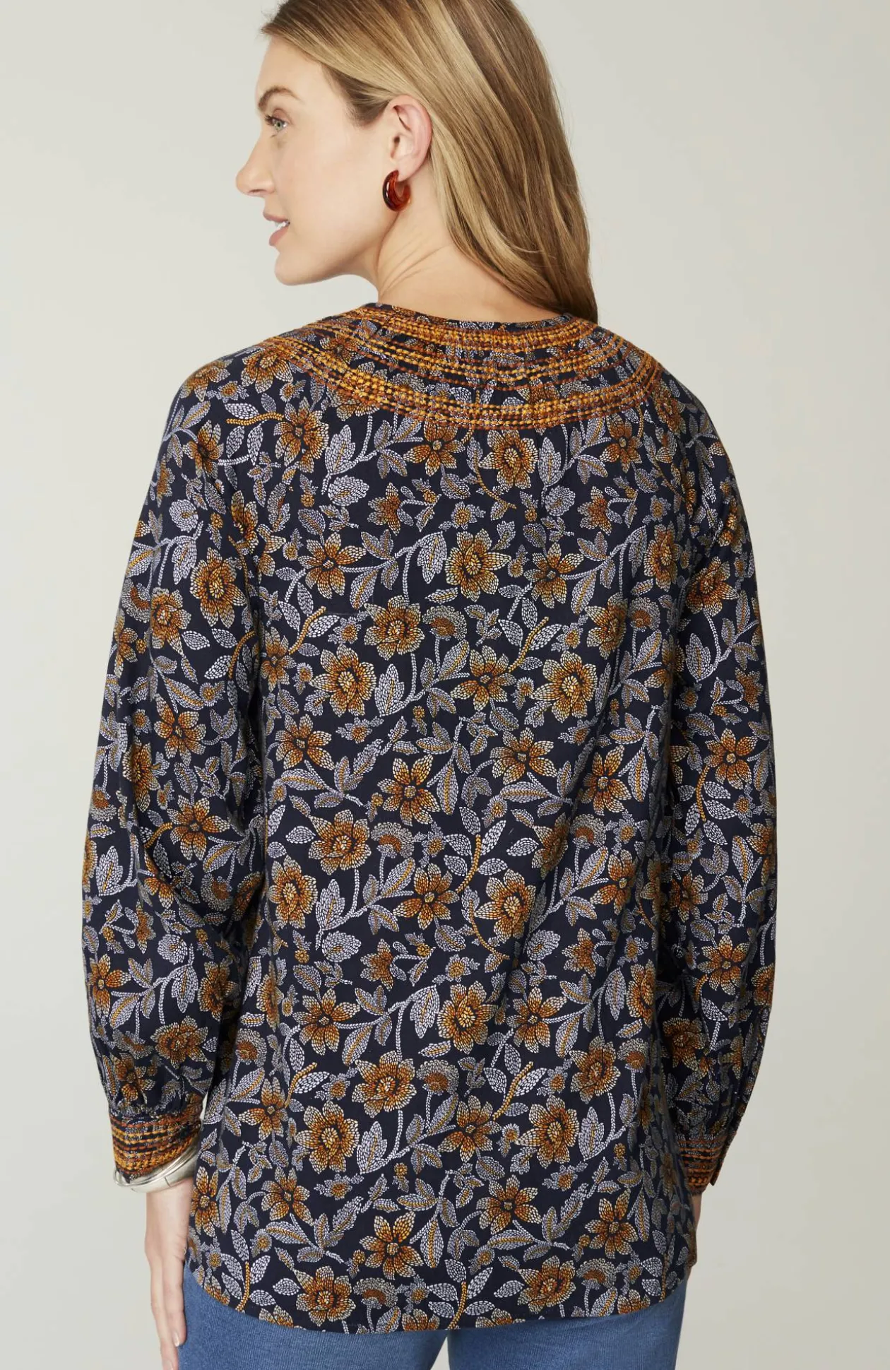 Pure Jill Twill Embroidered Tunic