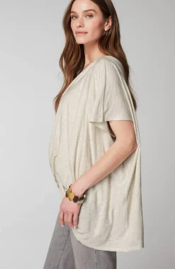 Pure Jill Twisted-Drape-Front Top