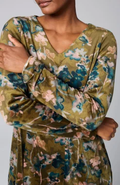 Pure Jill Velour V-Neck Tunic