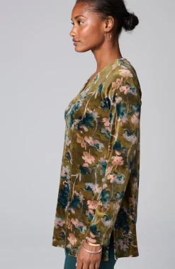 Pure Jill Velour V-Neck Tunic
