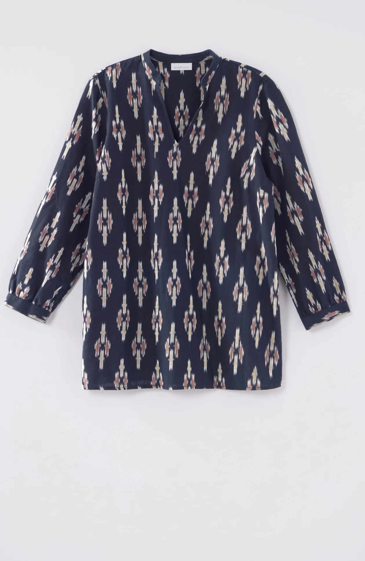 Pure Jill V-Neck Ikat Top