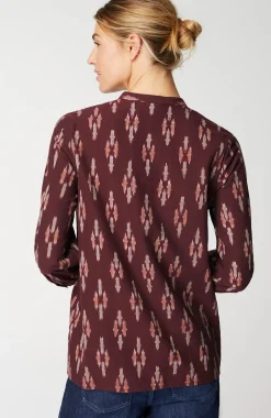 Pure Jill V-Neck Ikat Top