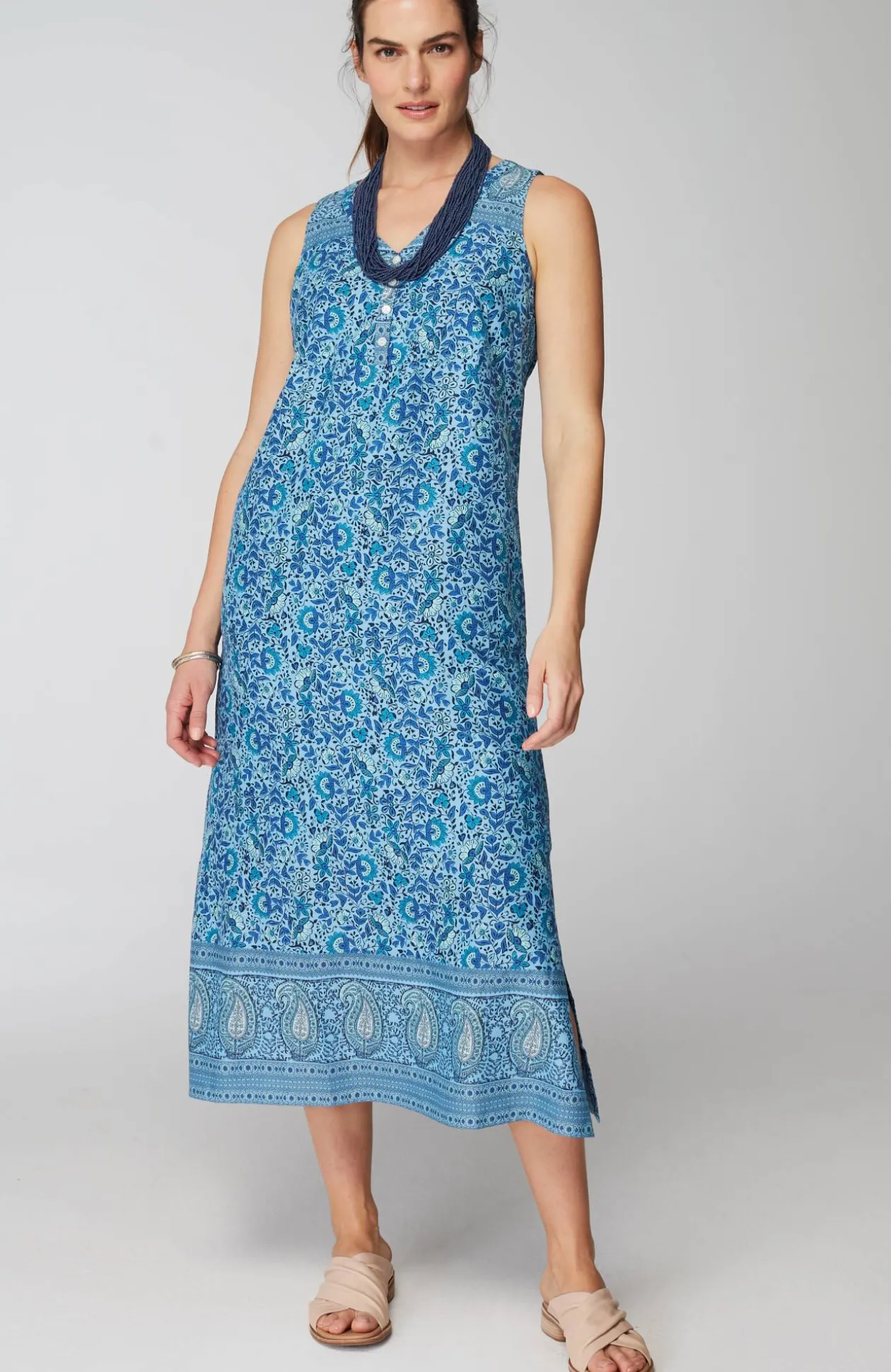 Pure Jill Waist-Seamed Maxi Dress