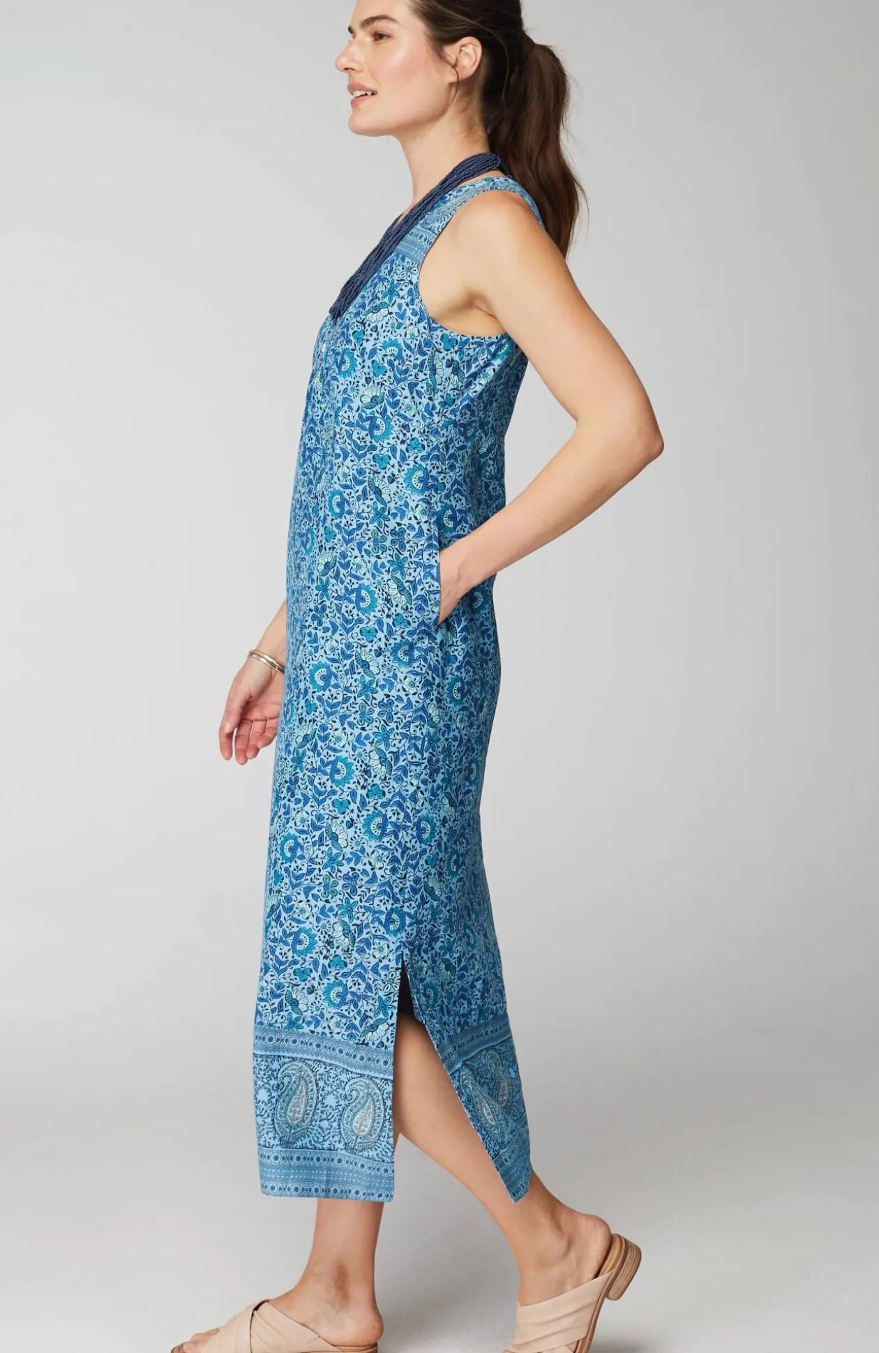 Pure Jill Waist-Seamed Maxi Dress