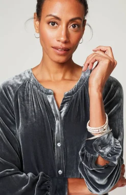 Rayon & Silk Velvet Blouse