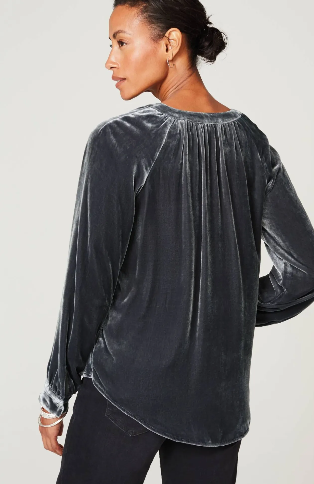 Rayon & Silk Velvet Blouse