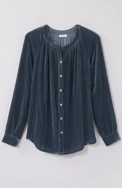 Rayon & Silk Velvet Blouse