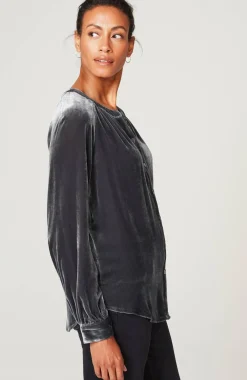 Rayon & Silk Velvet Blouse