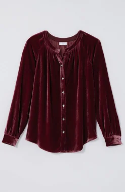 Rayon & Silk Velvet Blouse
