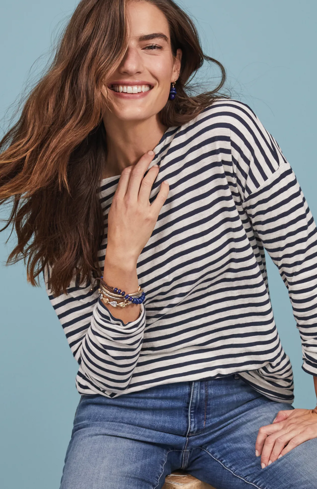 Relaxed Boat-Neck Tee