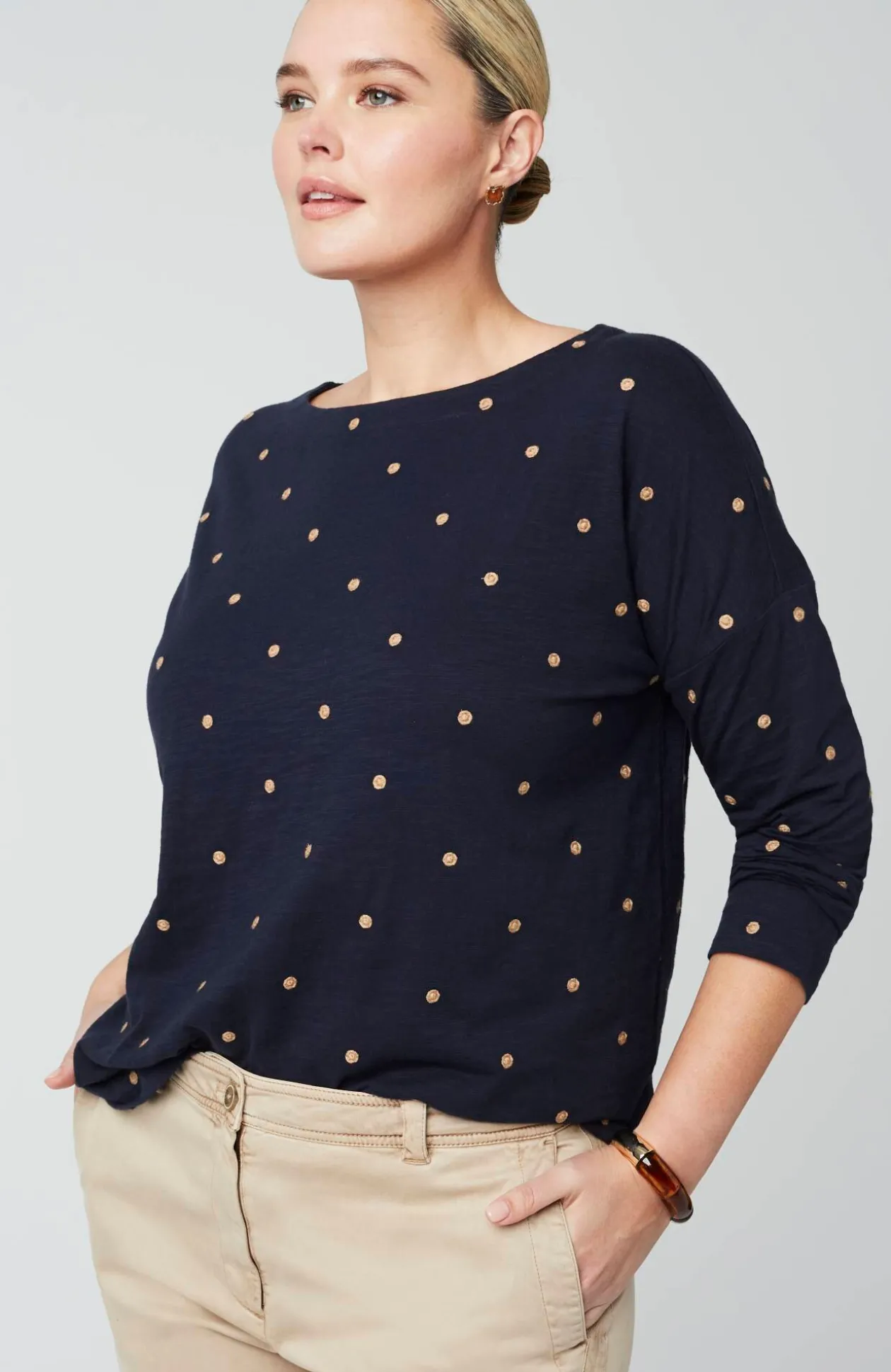Relaxed Boat-Neck Tee